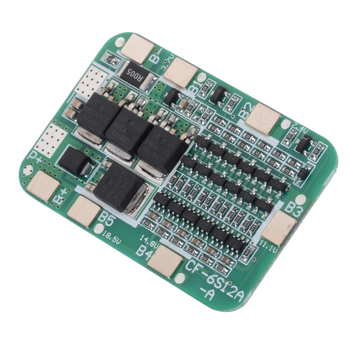 

1pc 18650 Li-ion Lithium Battery Protection PCB Board With Resistor Input Ouput 6S 22V 15A Electrical Equipment