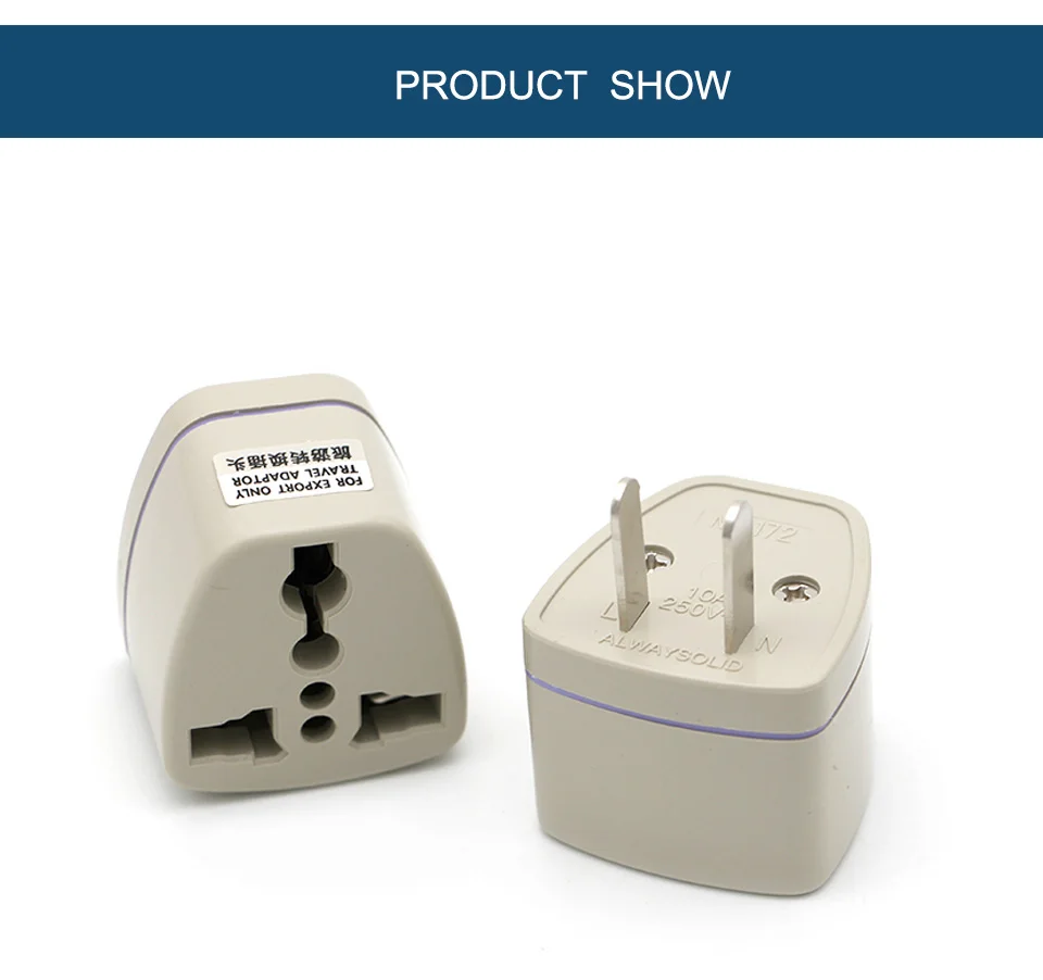 Multifunctional EU UK AU to USA Plugs adapter Power Converter Plugs 2 Pin Socket EU to America Travel Charger Adapter Converter (9)