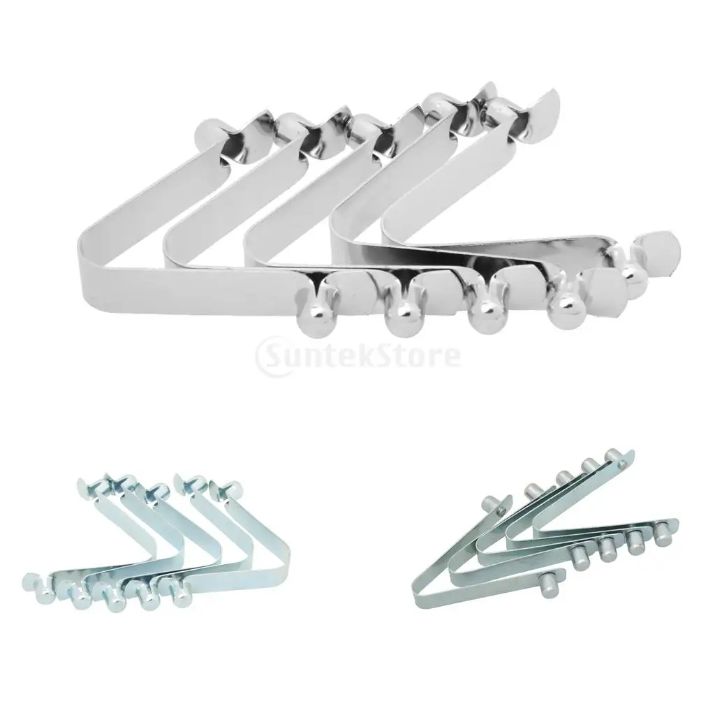 5x Steel Kayak Boat Paddle Push Button Tent Pole Clips Hollow Double Pins