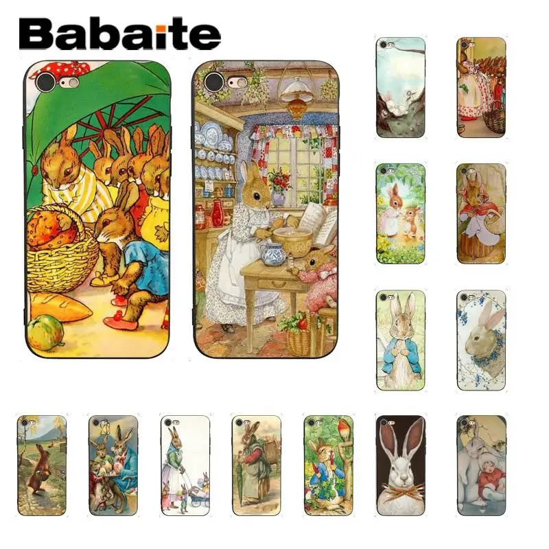 

Babaiet Cute Peter Rabbit Funda DIY Painted Phone Case for iPhone X XS MAX 6 6S 7 7plus 8 8Plus 5 5S XR 11 11pro 11promax