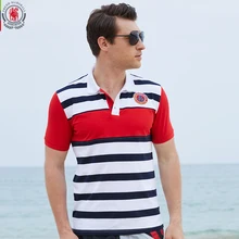 Fredd Marshall Новое поступление мужские рубашки поло мужские s полосатые повседневные рубашки с коротким рукавом для отдыха топы хлопок плюс Размер 024