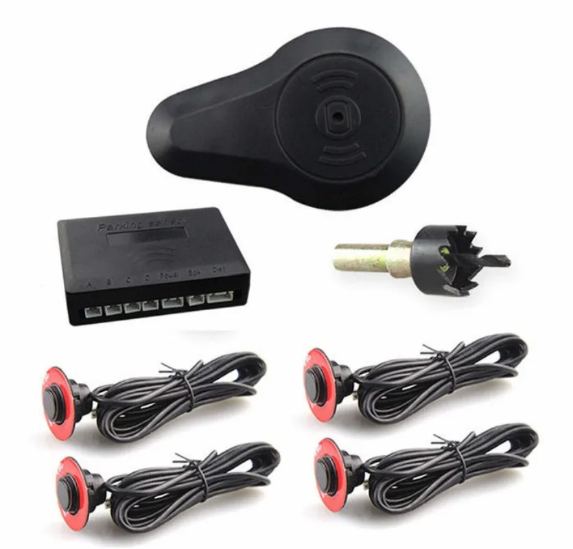 New Reverse Video Parking Radar Aid System 4 Car Backup Sensors Radar