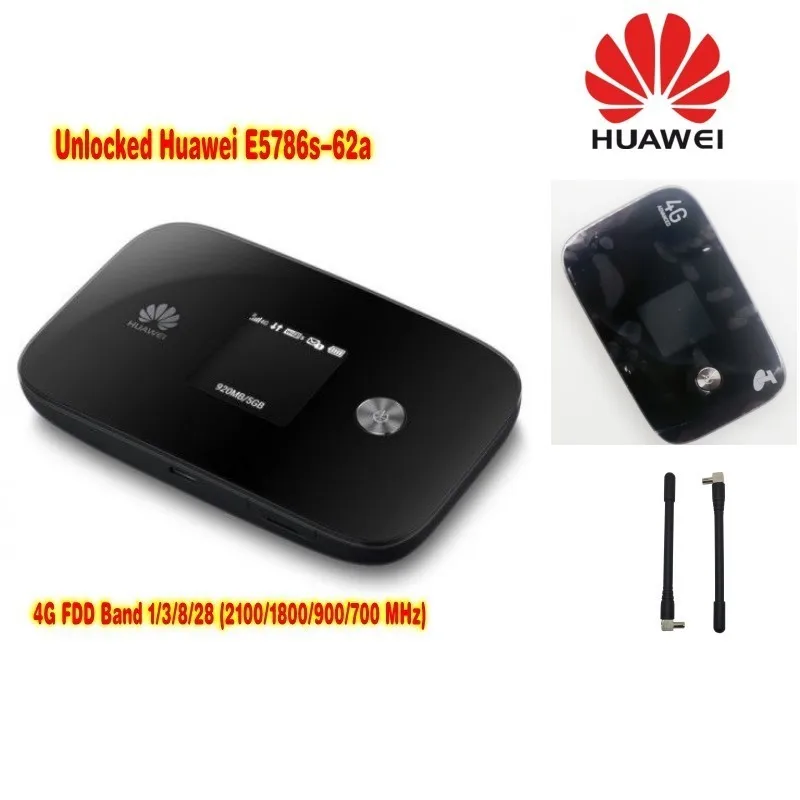 LTE роутер cat6 300 Мбит/с разблокированный Huawei E5786 4g lte MiF wifi dongle plus с парной антенной |