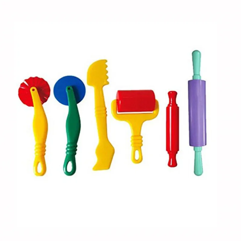 Цветные Игрушки для игры в тесто, креативные DIY Инструменты для пластилина, набор глиняных форм, Обучающие Развивающие игрушки для детей, случайный цвет