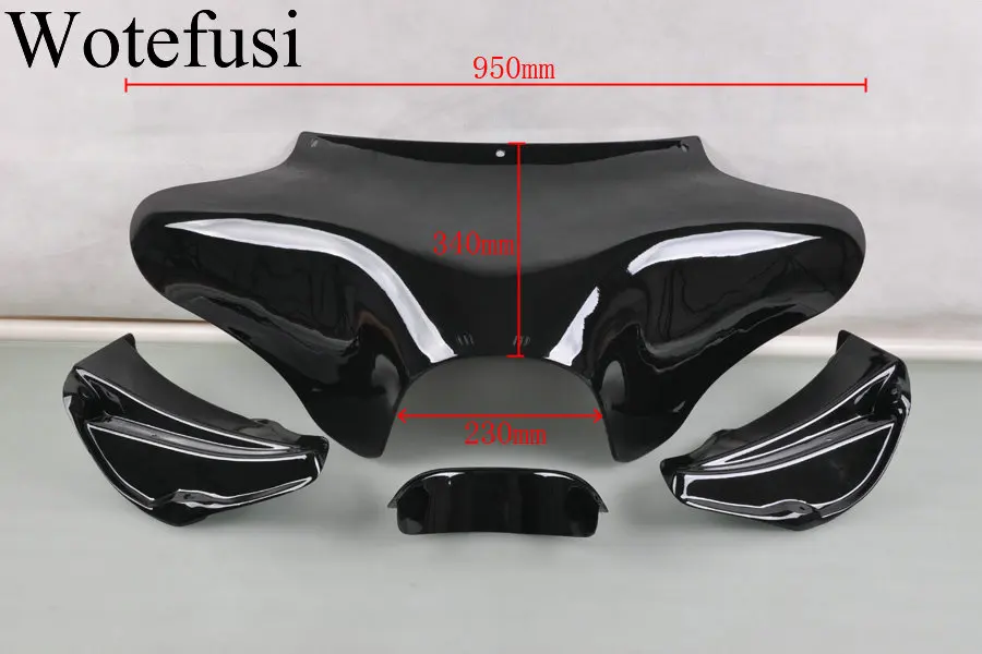 Неокрашенный Черный передний обтекатель Wotefusi для Harley Davidson Road King SUZUKI YAMAHA [DD91]|batwing