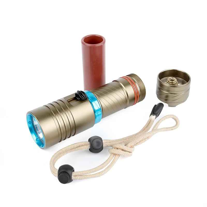 Only Flashlight 15000лм светильник для дайвинга 100 м L2 Водонепроницаемый подводный светодиодный светильник-вспышка для дайвинга кемпинга фонарь со плавным затемнением - Испускаемый цвет: Only Flashlight