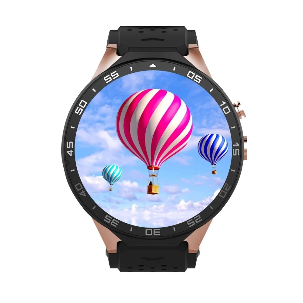 KW88 Smart Watch MTK6580 With Android 5.1 OS Sim Card Pedometer Camera 5.0M 3G WIFI GPS WIFI Positioning SOS Movement Watch