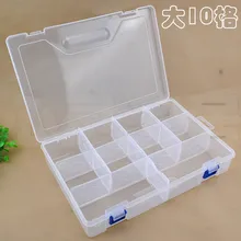 New10 делителей прозрачный пластик ящик для хранения шкатулка для украшений стекируемые небольшие ящик для инструментов