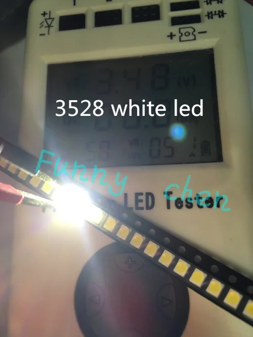 100 шт./лот 1210 Белый 3528 SMD светодиодный яркий белый светоизлучающие диоды 5000-7000k 6-7lm