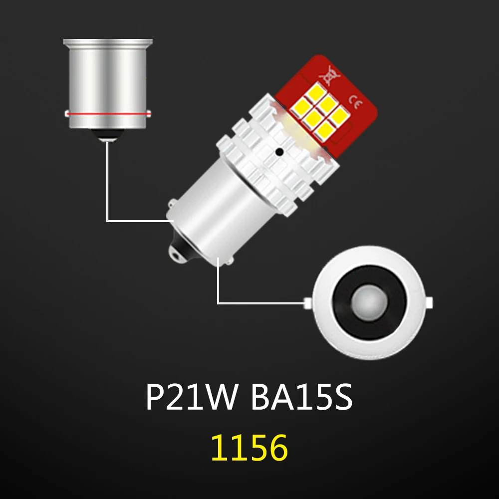 OXILAM 2Pcs 1156 P21W BA15S LED Bulbs for Car Backup Reverse Turn Signal Daytime Running Lights DRL Auto Lamp 12V White Amber OXILAM 2Pcs 1156 P21W BA15S LED Bulbs for Car Backup Reverse Turn Signal Daytime Running Lights DRL Auto Lamp 12V White Amber