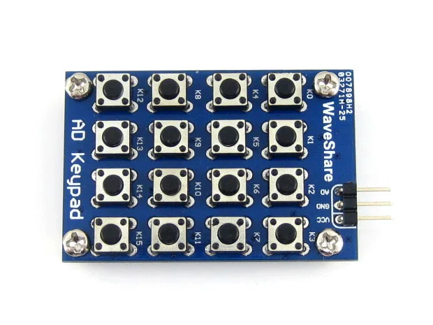  AD Keypad 16 4x4 Accessory board matrix buttons controlled ADC AD port keyboard