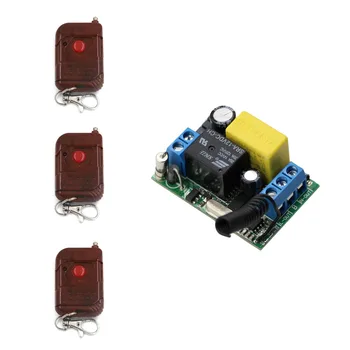 

Best Price AC 220V Learning Code AC 10A 1 Channel Wireless Remote Control Switch Receiver & 3*Peach Transmitter 315/433Mhz
