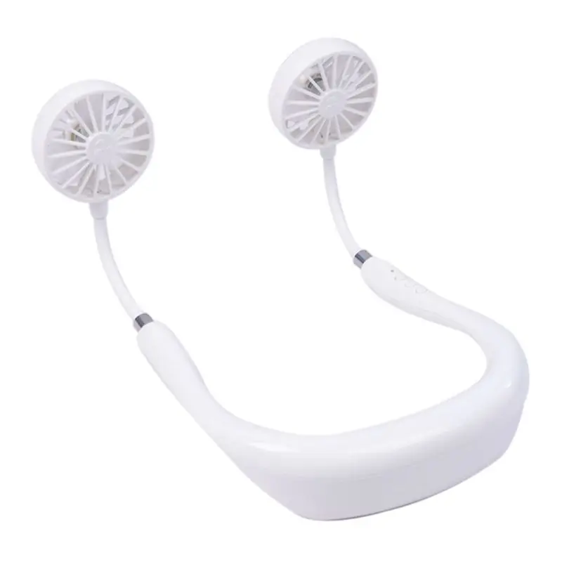 

Mini Portable USB Rechargeable Hand Free Neck Band Style Dual Cooling Lazy Fan Air Cooler for Home Office Travel Use X5XB