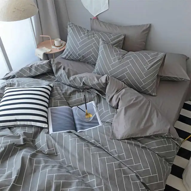 Geometric Single Double Bedding Set Kid Boy Man Cotton Twin Geometric Single Double Bedding Set Kid Boy Man Cotton Twin Full Queen King Home