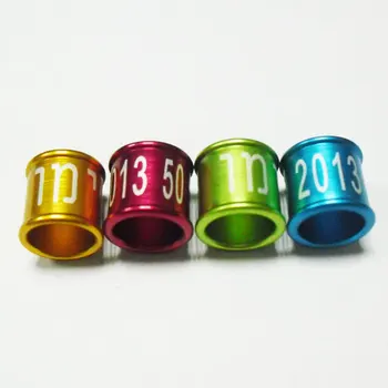 

free size 2mm-28mm with crimping beautiful hot aluminum pigeon birds ring for foot