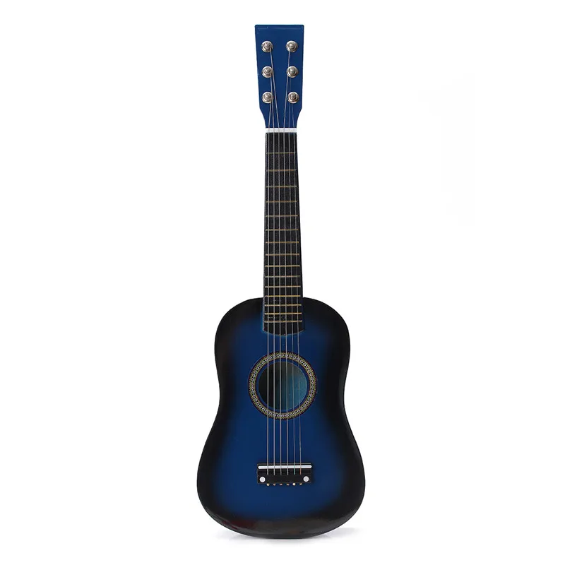 2" для начинающих практическая акустическая детская липа 6 струн укулеле гитара музыкальный инструмент для начинающих или основных игроков - Цвет: Синий
