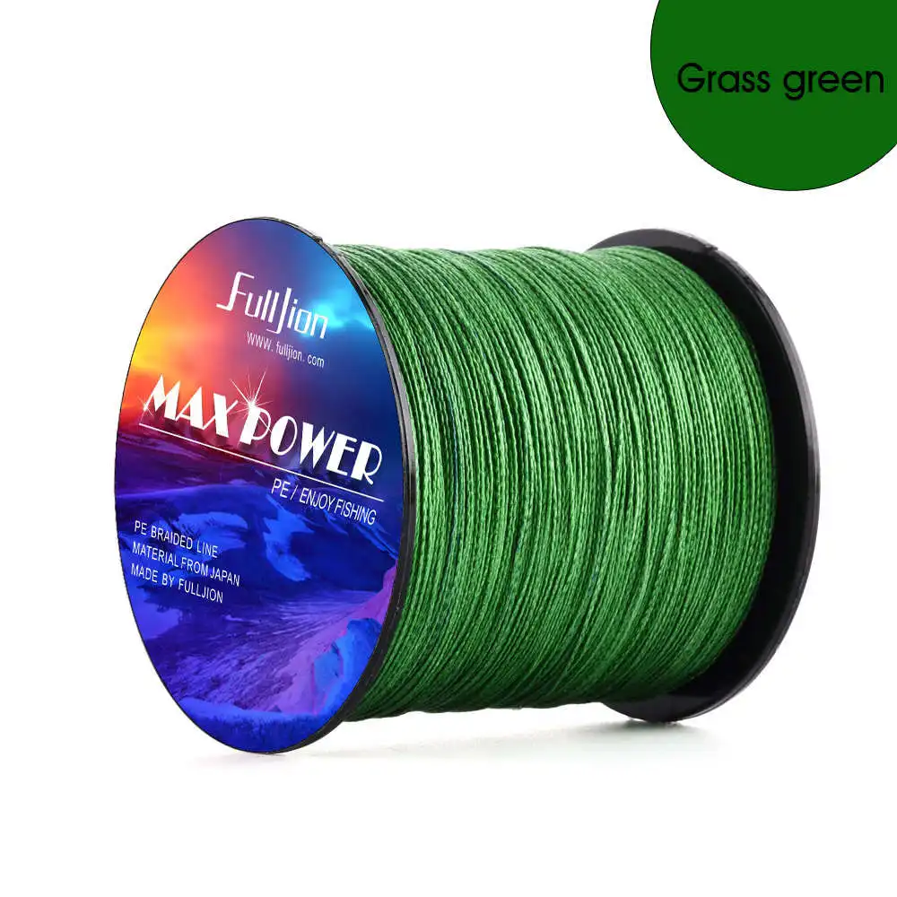 

Fulljion Green Series 300M 328Yards PE Braided Fishing Line 4 Stands Multifilament Fishing Lines for Carp Fishing Wire