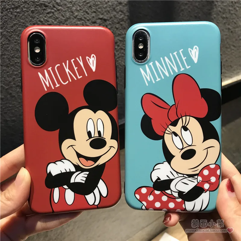 Cute Mickey Minnie Mouse Phone Cases For iPhone 8 7 6 6S
