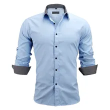 VISADA JAUNA, мужские рубашки, Новое поступление, приталенная Мужская рубашка, одноцветная, с длинным рукавом, мужская рубашка, британский стиль, модные мужские рубашки, N8850