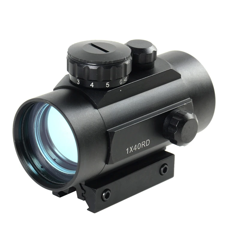

New Red dot 1x40 IR illuminated Red Green Dot riflescope airsoft weaver scope holographic sight aiming device 20mm rail mounts