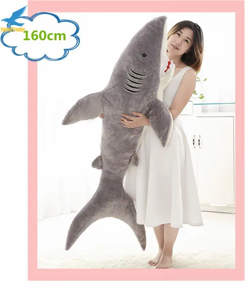 Fancytrader 71'' Huge Soft Shark Plush Toys Giant Stuffed Bite Sharks Kids Play Doll Lover Gift 2 Colors 3 Sizes 180cm (15)