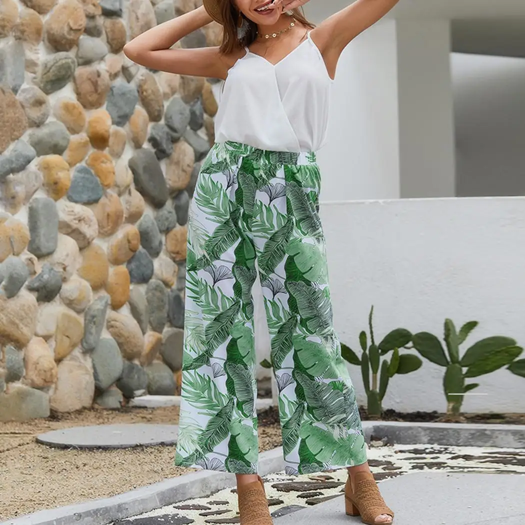 

Women Casual V-Neck Spaghetti Strap Patchwork Summer Ankle Length Loose Jumpsuits Spghetti Contrast Color