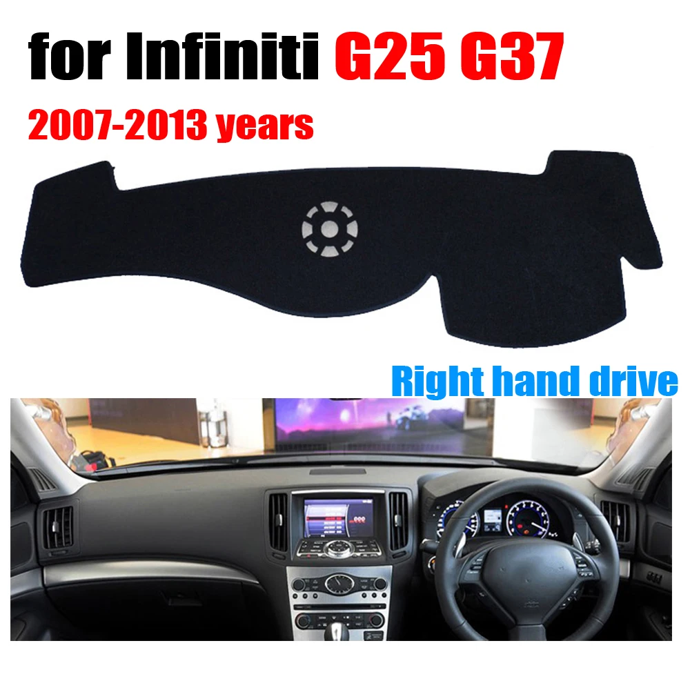 Чехлы для приборной панели автомобиля коврик Infiniti G25 G37 2007-2013 лет с правым рулем