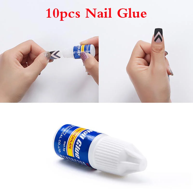 10pcs 3g Nail Glue for False Nail Acrylic Nails Glue Nail Art Paste DIY