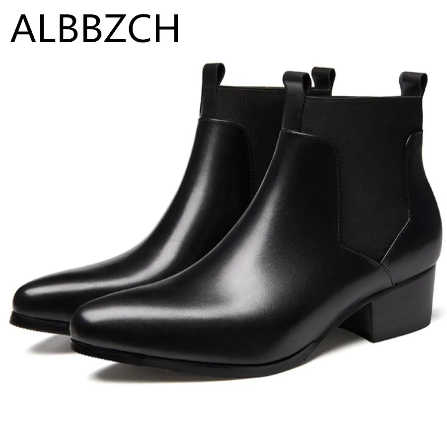 mens chelsea boots high heel