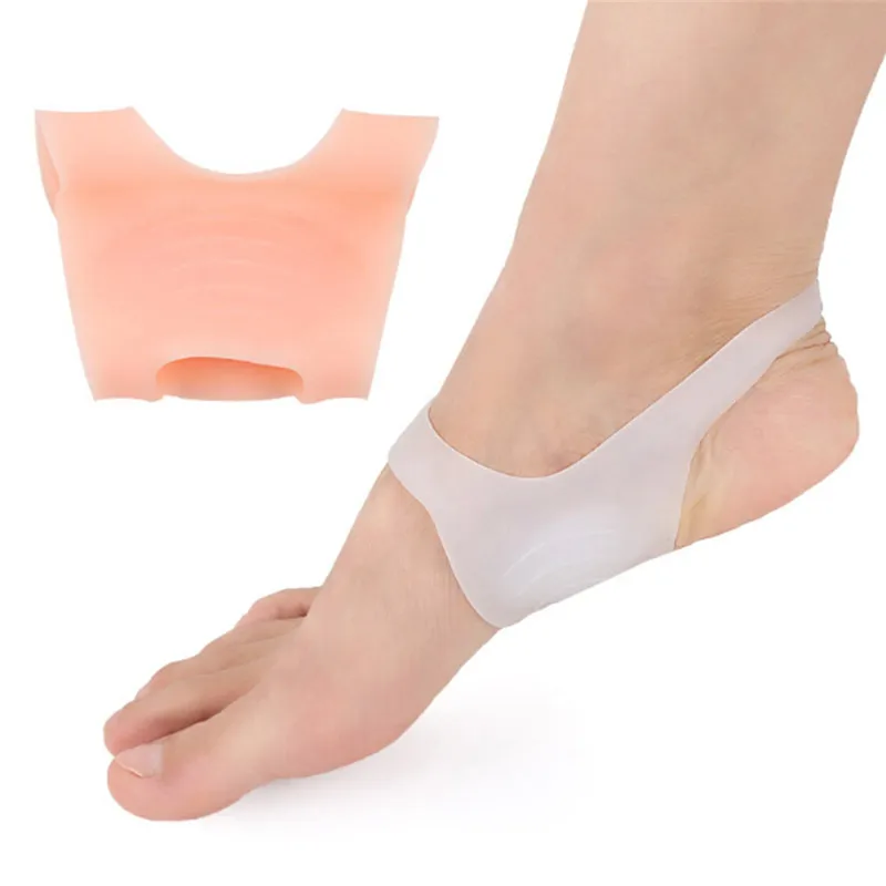 1Pair New Soft Heel Cushions Inserts Woman Soft Insole Foot Heel Pad