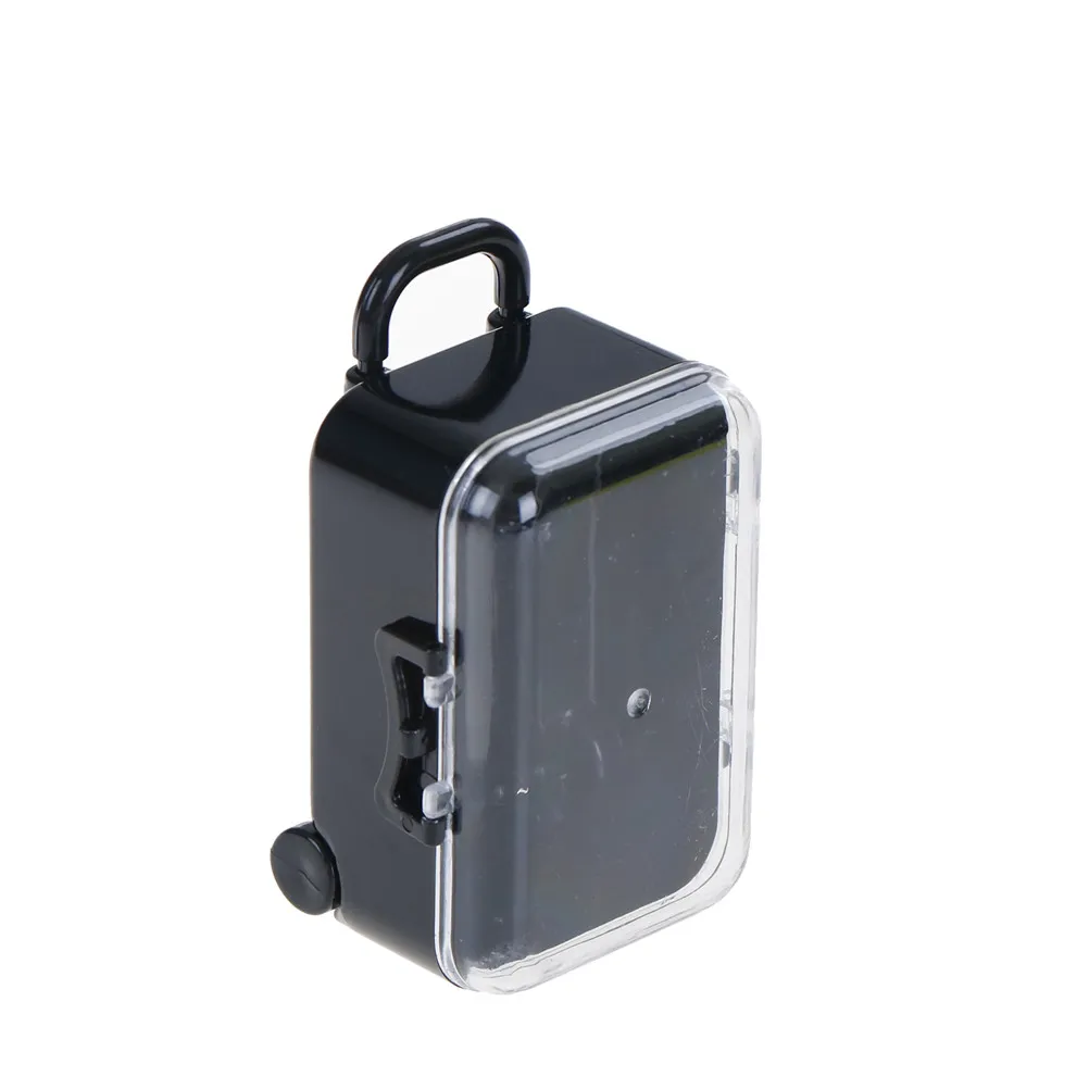Rolling дорожный мини-чемодан форма pilll Box вечерние Чехлы для приема Упаковка Таблеток медицинская коробка контейнер для таблеток Pastillero - Цвет: Черный