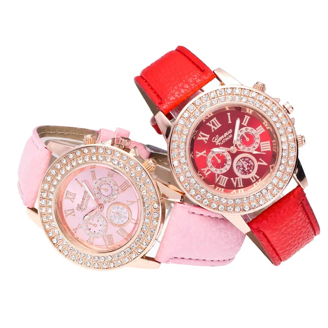 Luxury Rhinestone Crystal Lady Dress Watch Fashion Casual Relogio Candy Color Ma Luxury Rhinestone Crystal Lady Dress Watch Fashion Casual Relogio Candy Color Ma