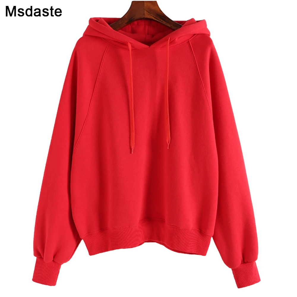 

Hoodies Sweatshirts Women Top With Hat For Autumn Winter Pure Cotton Warm Female Sweatshirt Korean Clothes Hooded Pullovers Tops