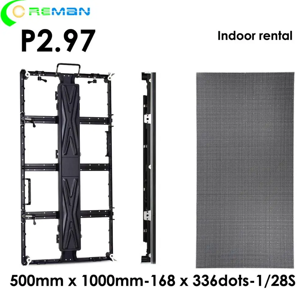 Самая низкая цена 3x3 светодиодная видео настенная P2.976 1000x500 светодиодный шкаф