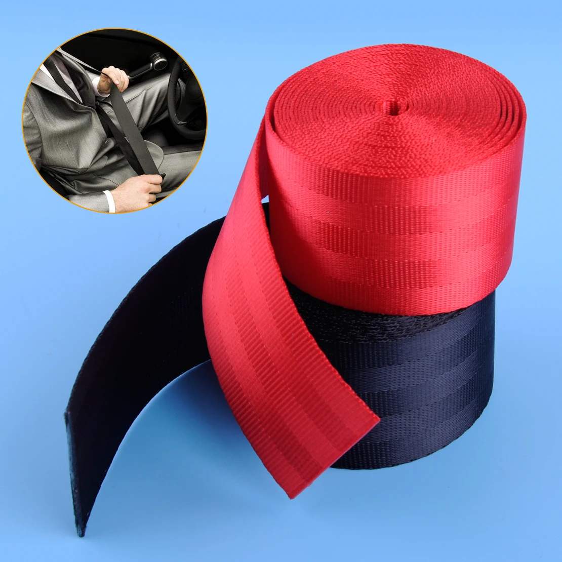 

DWCX Car 3.6M 48mm Universal Racing 3 Point Safety Retractable Van Car Auto Seat Lap Belt Seatbelt