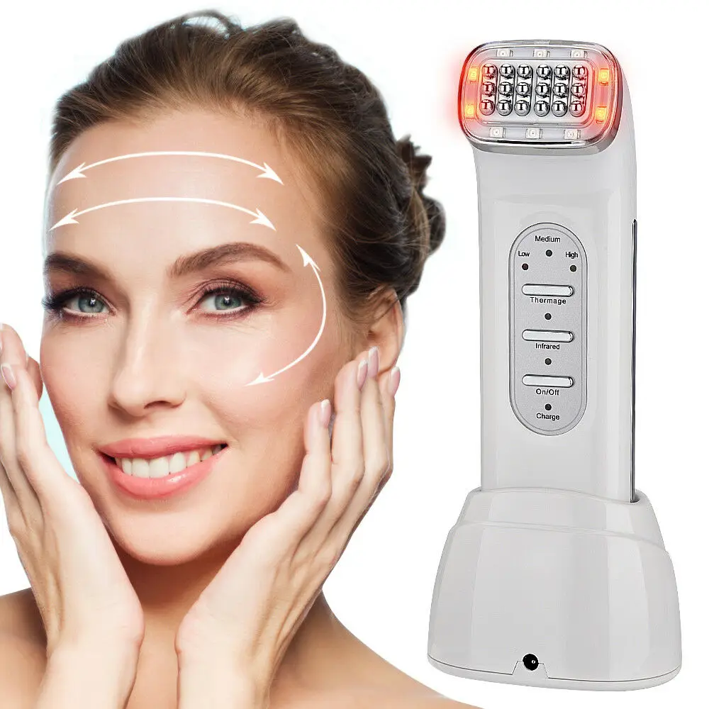 

RF Radio Facial Frequency Photon Device Anti Aging Tighten Facial Beauty Machine Far-infrared Wave Therapy Face Lifting Home spa