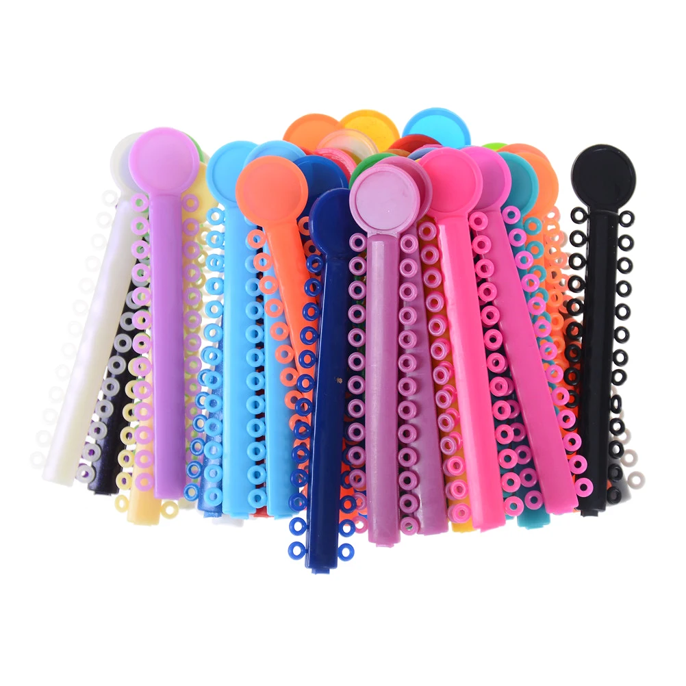 

40pcs/set Dental Elastomeric Ligature Ties Orthodontics Elastic Rubber Bands