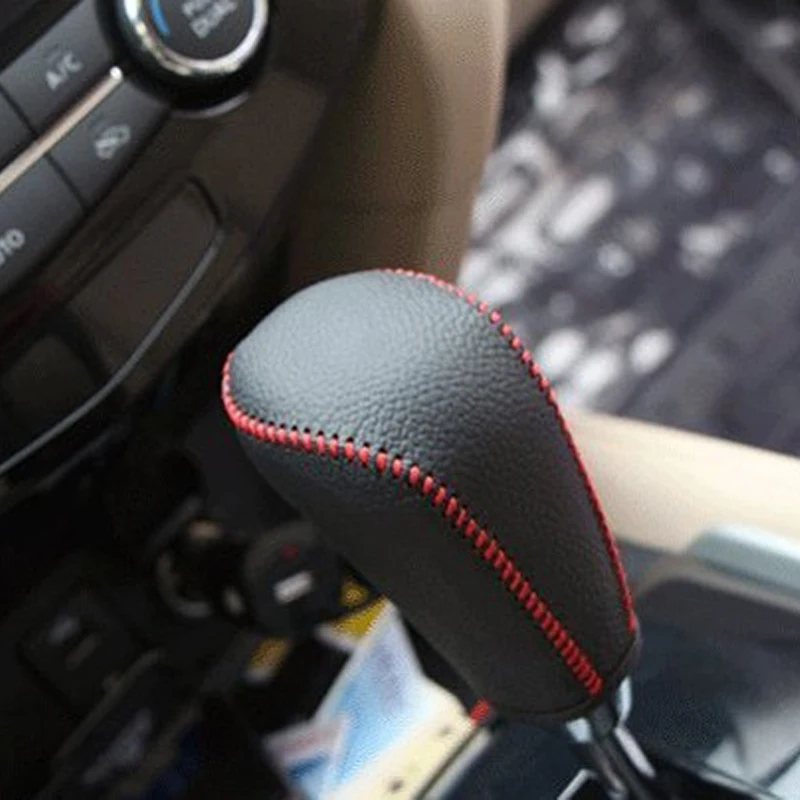 

Free Shipping High Quality Cowhide Top Layer Leather Automatic Gear Shift Collars Gear Cover For Nissan X-Trail