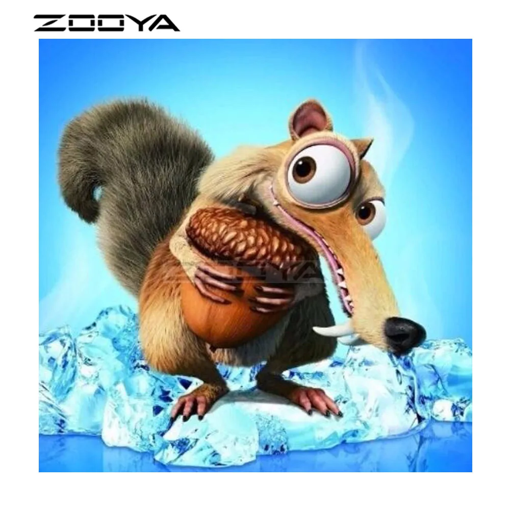 ZOOYA Diamond Painting Full Square Mosaic Embroidery Cartoon Fox Pattern Hobbies And Crafts Patchwork F1145 | Дом и сад