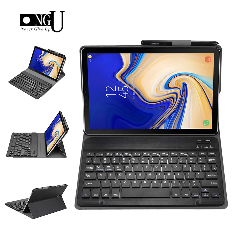 

Business Slim Case for Samsung Galaxy Tab A A2 10.5 2018 SM-T590 T590 T595 Cover Bluetooth Keyboard Tablet Case PU Leather Stand