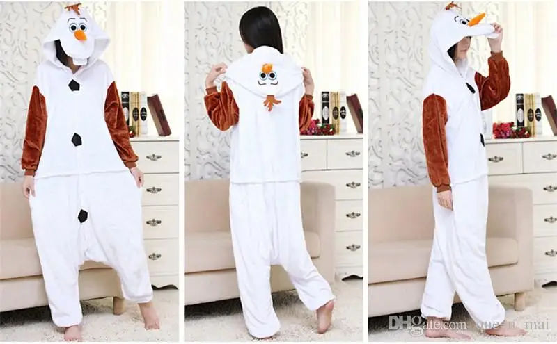 Olaf Snowbaby/костюм для Хэллоуина для женщин и мужчин, вечерние, косплей, снеговик Олаф, комбинезон-Пижама, пижама с рисунком Эльзы и Анны, пижама с животными