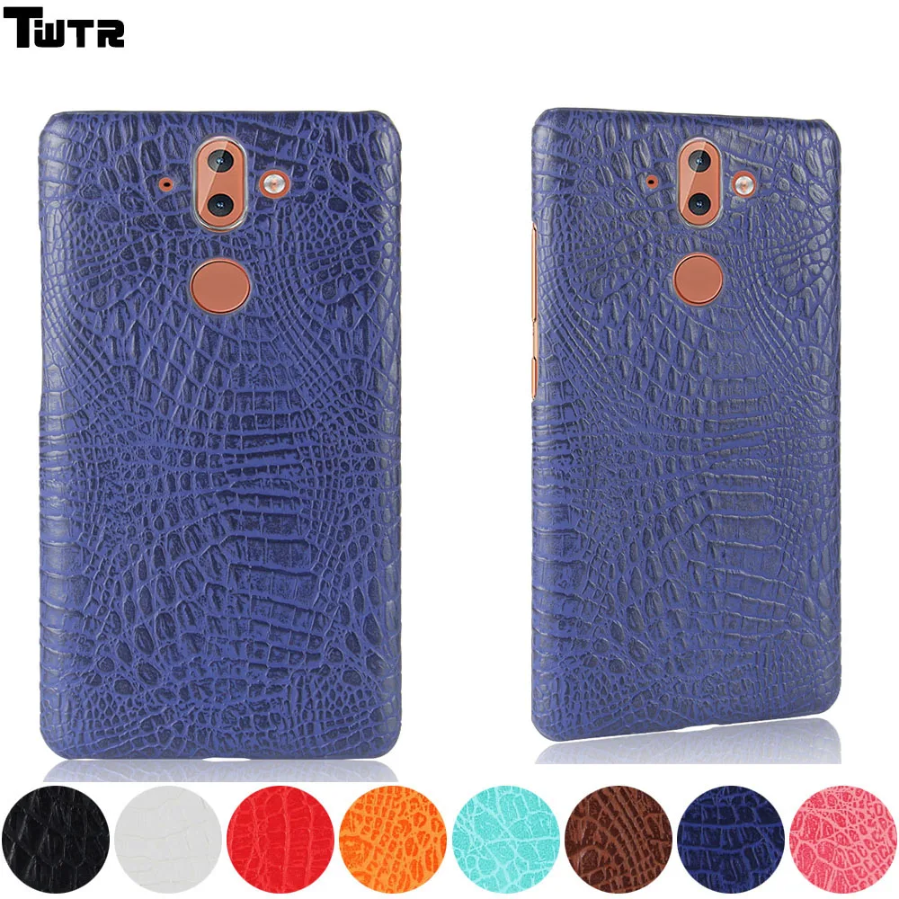 TWTR for Nokia 9 Global Dual mobile screen protectors Cases pc hard shell Cover 5.5&quot Case Crocodile pattern bumper | Мобильные