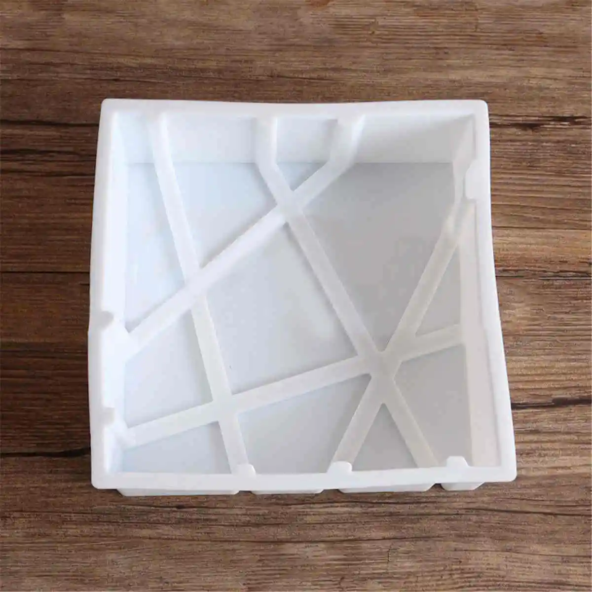 1pc Silicone Cube Magma Cake Mold Dessert Mousse Chocolate Baking Pan Tools White