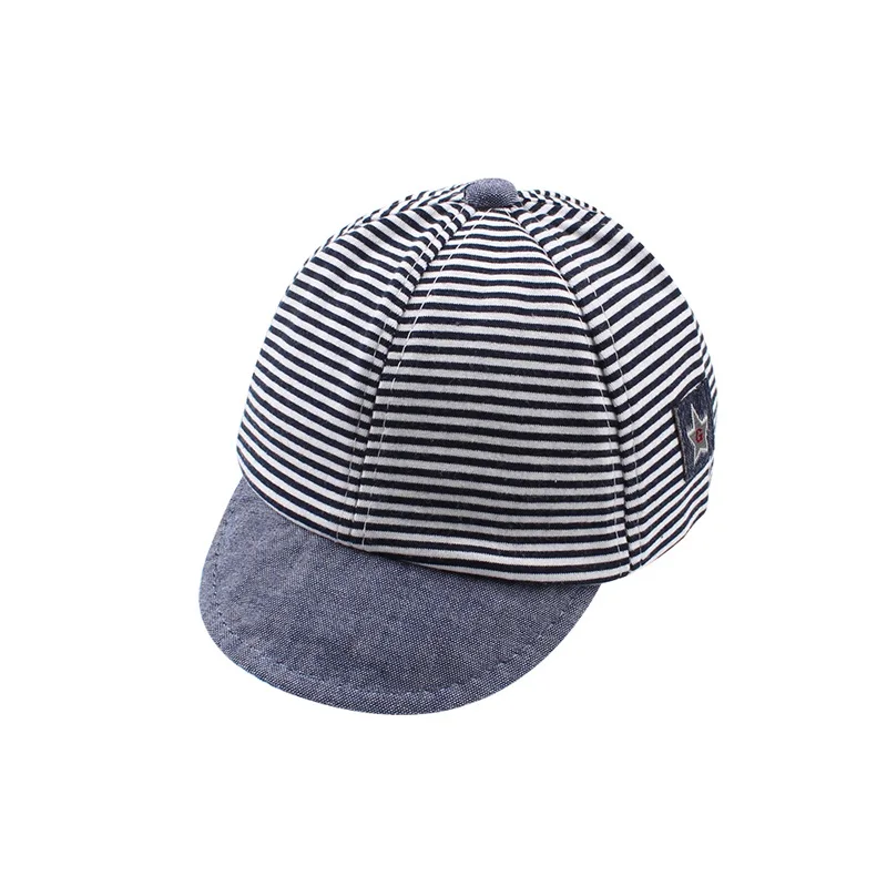 Fashion Striped Baby Cap For Boys Mesh Breathable Summer Cap Star Girls Baseball Cap 6-24M Toddler Summer Baby Boys Clothing (5)