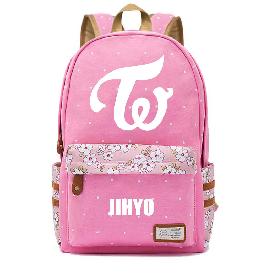 KPOP JEONGYEON TZUYU CHAEYOUNG два раза цветок точка мальчик девочка школьная сумка для женщин