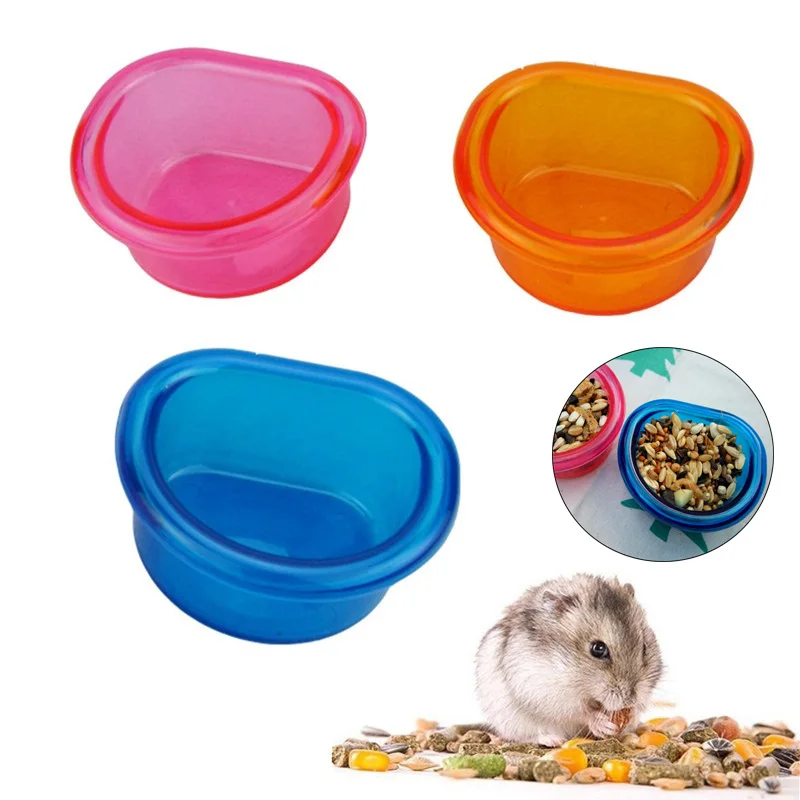 

Little Pet Supplies Plastic Food Water Bowl For Hamster Mouse Gerbil Stationary Type 6.3x5.5x3cm Random Color