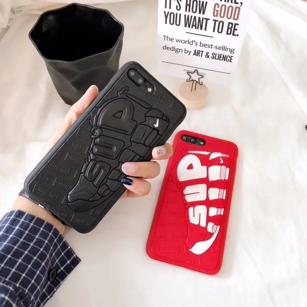 

Latest fashion 3D Soft silicon Phone case for iphone 6 6s Plus 7 7 plus 8 8Plus X NBA Basketball shoes pattern phone cases capa