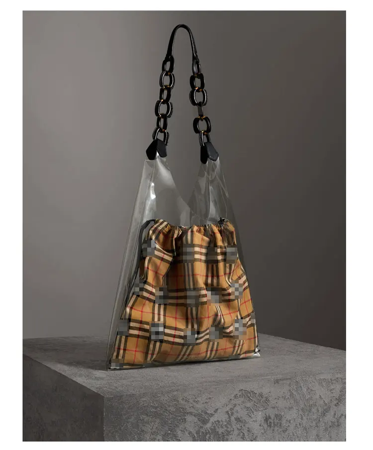 

women's bag British wind striped handbags versatile shoulder Messenger bag simple transparent buns mother bag