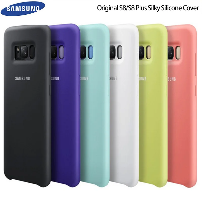

Original Samsung Galaxy S8/S8 Plus S8+ case,Silky Silicone Cover Soft-Touch Finish Back Protective Case For S8 PLUS 5.8/6.2 Inch