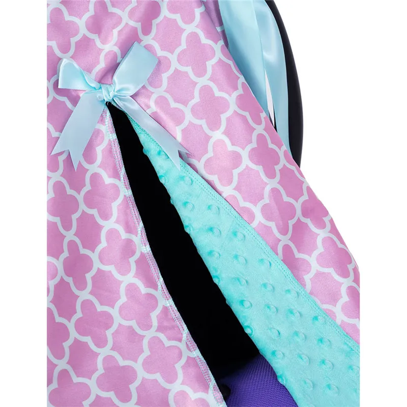 Baby Car Seat Blanket Cover Fashion Bow Newborn Baby Girls Soft Safety Car Seat Canopy Nursing Cover Multi-use Blanket Cover new